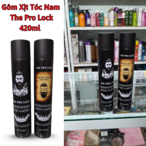 Gôm Xịt Tóc Nam The Pro Lock 420ml giúp giữ nếp tóc lâu dài hương thơm nam tính dễ chịu.