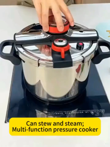 MODOFO Upgrated Preasure Cooker Standard Heavy Duty Original Rice Cooker Original Preasure Cooker 304 Stainless Steel Cooker 5/7/9L For Induction&Fire