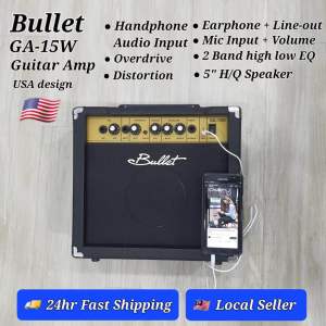 Bullet GA-15W Guitar Amplifier with Microphone input USA Design🇺🇸
