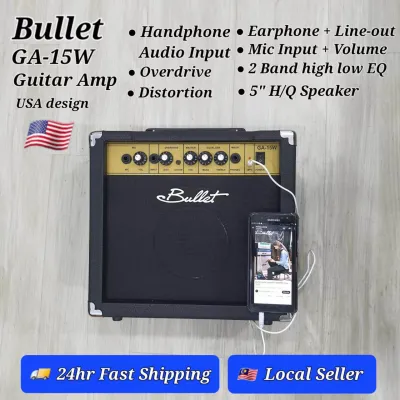 Bullet GA-15W Guitar Amplifier with Microphone input USA Design🇺🇸