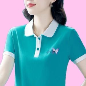 QIAOXIZI | Womens Stylish Summer Short Sleeve T-Shirt for Plus Size Middle-aged Mothers