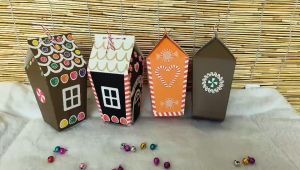 กล่องของขวัญ ทรงบ้าน คริสต์มาส Candy House คริสต์มาส กล่องของขวัญ ทรงบ้าน