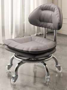 เก้าอี้รองเท้าแบบพับได้ ทรงเรียบง่าย น่ารัก น้ำหนักเบา สำหรับใช้ในบ้าน รูปทรงกลม สำหรับใช้ในห้องนั่งเล่น