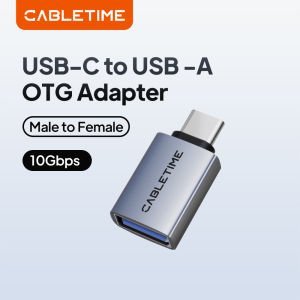 Cabletimes | CABLETIME USB to Type C OTG Adapter 10Gbps Gen 2 High-Speed Data Transfer USB C 3.2 Male to A Female For iPhone 16 iPad Macbook