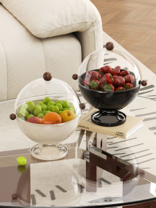 Elegant High Footed Fruit Tray Luxury Candy Snack Draining Cover Household Living Room Tea Table Decorative Stainless Steel Tray