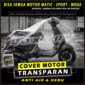 Sarung Cover Motor Transparan Waterproff Anti Air 7b