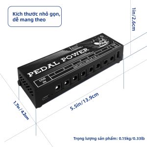 IRIN | IRIN PW-3 Bàn Đạp Nguồn Điện 8 Kênh Cô Lập 9V 300mA Mỗi Kênh Cho Đàn Guitar Hiệu Ứng Bàn Đạp Kim Loại Phụ Kiện Guitar Điện