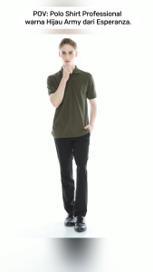 Kaos Polos Polo Shirt Kerah Esperanza - CTN Hijau Army