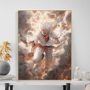 Bandai | One Piece Luffy Anime Full Square Round Diamond Painting Home Living Room Bedroom Bar Aesthetic Decoration Gift