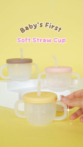 Firgi First Soft Straw Cup / Baby Cup / Baby Bottle / Leakproof / Anti-Leak / Baby Friendly / Made in Korea /Toppingkids