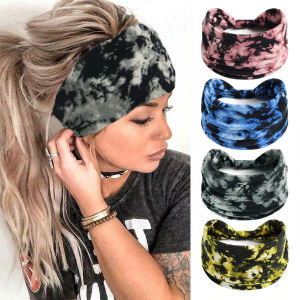 New Wide 14cm Sport Dyed Headband Womens Knot Elastic Band African Retro Style Fashionable Hair Accessory Fresh out