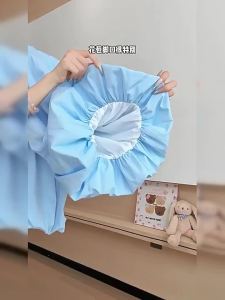 XIANYIJIAO | Quần Lồng Cao Waist Blue Ice Silk Flower Bud