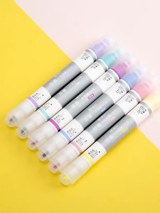 [SG Seller]Erasable Candy-Colored Big Volume Double-Head Highlighter Marker Japanese and Korean 6340|Goodie Bag