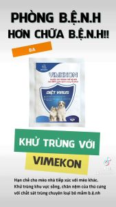 Vemedim Vimekon pet bột pha nước xịt vệ sinh chuồng trại phòng khám của chó mèo