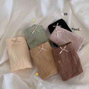 Antibacterial Graphene Womens Cotton Underwear Mid-Waist Lace Triangle Bottom Seamless Butt Lifting Black Panties