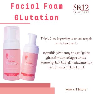 SR12 Facial Foam Glutation with Collagen 100ml BPOM NA18211209194 Netto 100ml Facial foam dengan kandungan Glutation Collagen dan Niacinamide yang dapat membantu membersihkan dan mencerahkan kulit. Baik digunakan sehari – hari