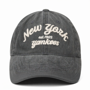 MLB | หมวกเบสบอล MLB ทรงเรโทรลำลองสำหรับผู้ชายและผู้หญิง สีเทา ทรงปากเป็ด หมวกกีฬา หมวกเด็ก ทรงเรโทร ทรงลำลอง หมวกเบสบอล สีเทา