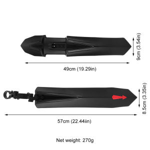 2Pcs Bicycle Splash Fenders with Reflective Stickers Front Rear Mud Guard Universal Mud Flaps for Mountain Bike Accessories