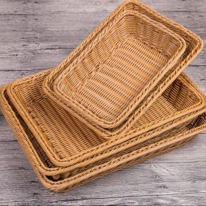Rattan-like Rectangular Basket