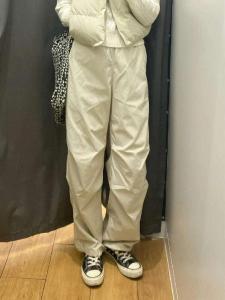 Fleece Work Pants! Fall and Winter Outdoor Waterproof Paratrooper Pants Warm Casual Pants Easiest for Match Loose Wide-Leg Straight Pants Women