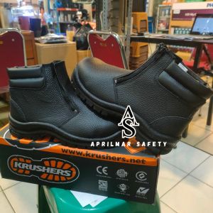 Sepatu Safety Ujung Besi Krushers Tulsa Hitam Original