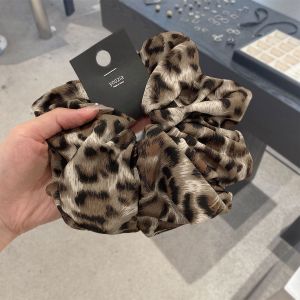 Large Size Leopard Print Hair Ties Fashionable Versatile Hair Bands Korean Style Hair Accessories New 2024 Jewelry