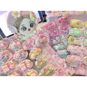 Cute Cartoon Dopaamine Girl Heart Hair Clip Original Design Resin Cotton Sweet Style Fashion Hair Accessories for Girls