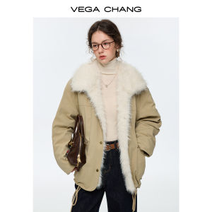 Áo Khoác Lông Vịt 90% Trắng có Cổ Lông