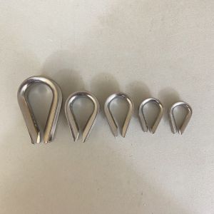 ห่วงหัวใจรองสลิงมี 5 ขนาดแสตนเลสเกรด304เหมาะสำหรับลองสลิงกันบาด