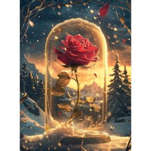 Kayou | 500/1000/1200/2000 PCS Enchanted Red Rose Puzzle Creative Puzzle Jigsaw Birthday Gifts Home Decor Unique Gifts
