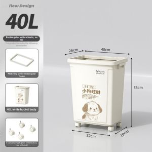 Large Rolling Trash Can High Capacity