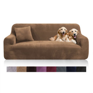 ผ้าคลุมโซฟาผ้ากำมะหยี่ ยืดหยุ่น หนา รูปตัว L สำหรับโซฟาเข้ามุม ห้องนั่งเล่น 1/2/3/4 ที่นั่ง ผ้าคลุมแบบยืดสำหรับโซฟาและเก้าอี้