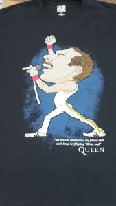 Kaos Queen We Are The Champions Freddie Mercury T shirt distro band rock n roll