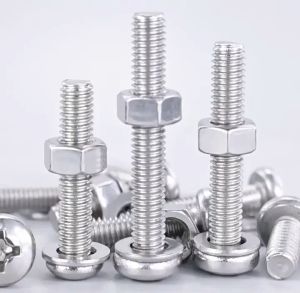 320Pcs M3 Screw Nut Set Coiled Hair Screw Hex Socket Stainless Steel Bolt Nut Set