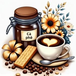 HUACAN 11CT Cốc Cà Phê Phong Cảnh Tranh Thêu Chữ Thập Bộ Tranh Thêu Với Sợi DMC Và Kim Tranh Trang Trí Tường