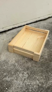 ลังไม้อเนกประสงค์ กระบะไม้ ถาดเสิร์ฟอาหาร ทำจากไม้สนแท้ มีหลายขนาด