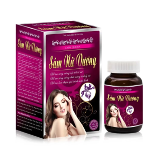 Sâm Nữ Vương Hỗ Trợ Tiền Mãn Kinh Nội Tiết Tố Nữ | Viên Uống Đẹp Da Tóc Giảm Khô Hạn 30 Viên
