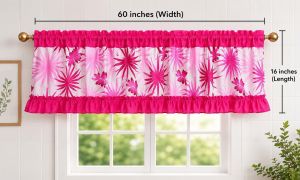 Anahaw Design Fusha Pink Matchy Matchy Curtains - Floral Pattern - Window Treatment - Home Décor - Lighting & Décor