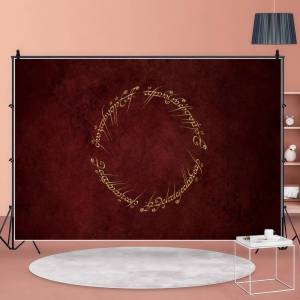 Mesuca | L-Lords Of The R-RingES Nền Chụp Ảnh Năm Mới Trang Trí Nhà Chụp Hình Phông Nền Polyester Không Dệt Họa Tiết Hoa In Hình Hoạt Hình