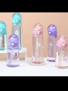 TOSEEK 650ML Air Water Bottle 0% Sugar 0% Calorie Water Cup Flavour Bottle With Handle Straw bri Suitable For Gym Running Outdoor Sports