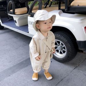 Baby Jumpsuit Spring Baby Boys One-Piece Suit Spring Babys Romper Kids Clothes Newborn Denim Romper