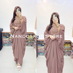 Kaftan Payet Swarovsky Modern Design Mewah dan Elegan Untuk Acara Pesta Lebaran Kondangan Viral
