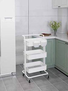Full Set 3 tier Kitchen Trolley Rolling Utility Cart Bedroom Storage Rack Bathroom Organizer Gap Shelf With Wheels