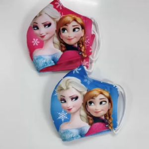 Khẩu trang vải cho bé gái Khẩu trang công chúa elsa cho bé gái từ 3-12 tuổi