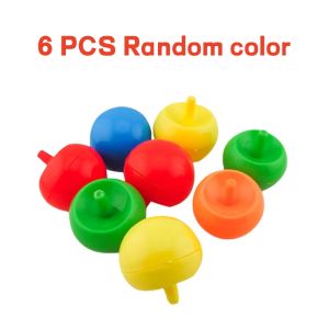 Meade | 6/12pcs Plastic Flip Top Automatic Flip Tip Top Childrens Fun Spinning Top Toy Gift Kindergarten Gift Reward Restless
