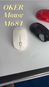 mouse wireless OKER M681 เสียงเงียบ ด้านล่างไม่มีไฟเรืองแสง (รูปสินค้าจริงสภาพ90%)