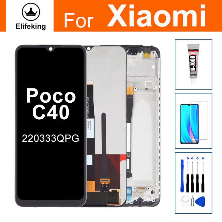 6.71'' lcd cho Xiaomi POCO C40 220333qpg Bộ lắp ráp Bộ số hóa cảm ứng ...