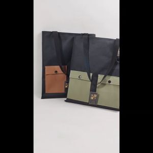 Tote Bag Wanita Dan Pria Bahan Kanvas Tas Terbaru Model Kasual Penutup Resleting Dely Project