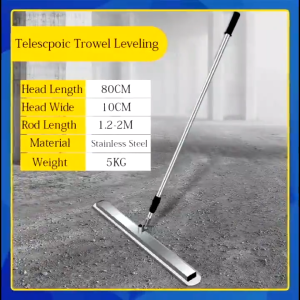 Concrete Large Spatula Leveling Telescopic Trowel Cement Spatula Scraping Leveling DeviceTelescopic Rod Polishing Board