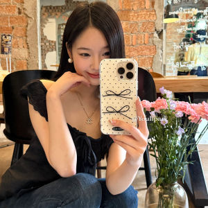 เคสโทรศัพท์แบบครอบเต็มลายจุด 3 มิติ ปมผีเสื้อ ป้องกันสำหรับ iPhone 16 pro Max 16 pro 16 15 pro Max 15 14 pro Max 13 รุ่นใหม่